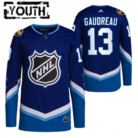 Kinder Eishockey Calgary Flames Trikot Johnny Gaudreau 13 2022 NHL All-Star Blau Authentic